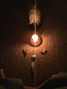 Crystals, candlelight & eagle-feather