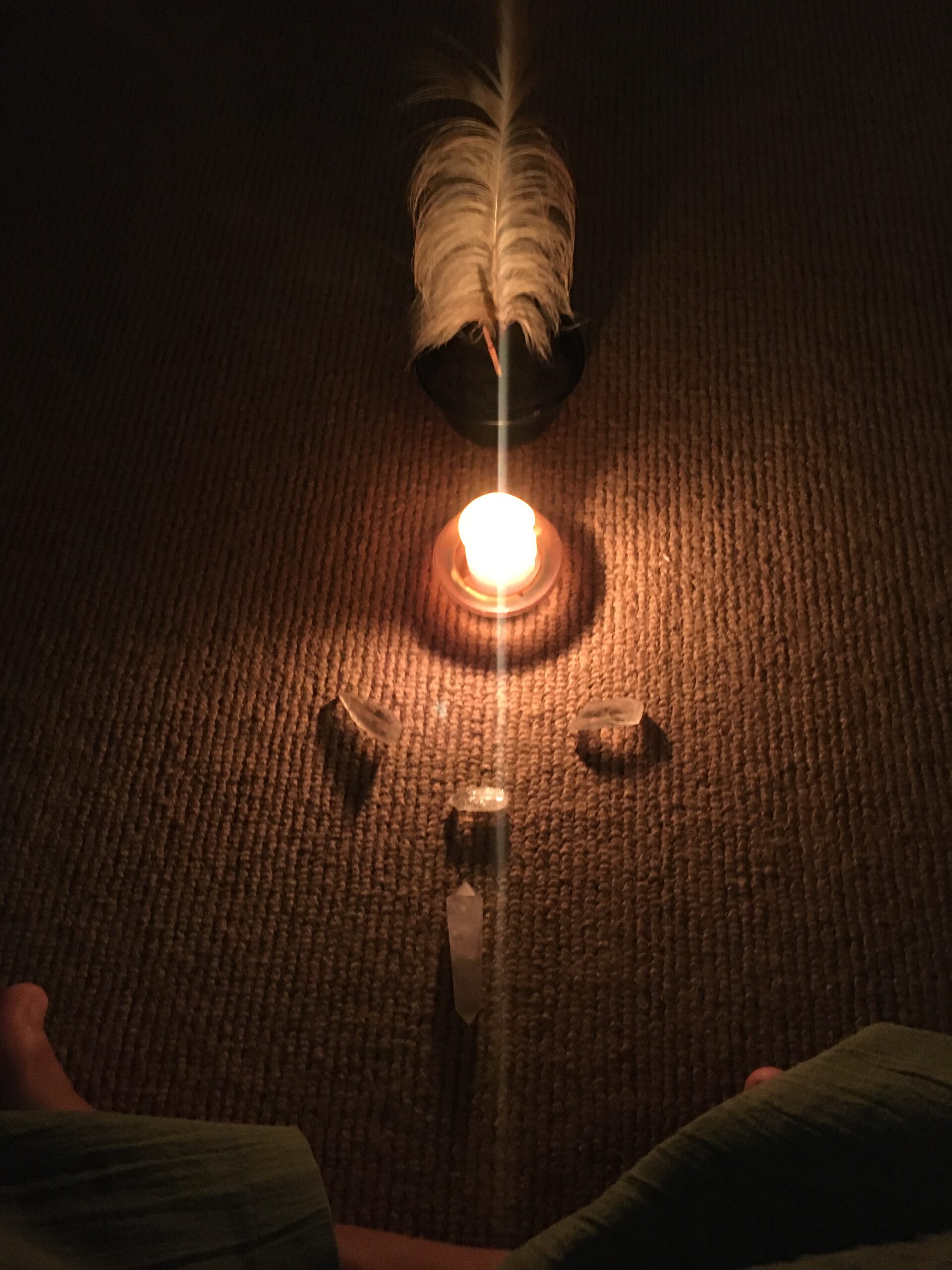 Crystals, candlelight & eagle-feather